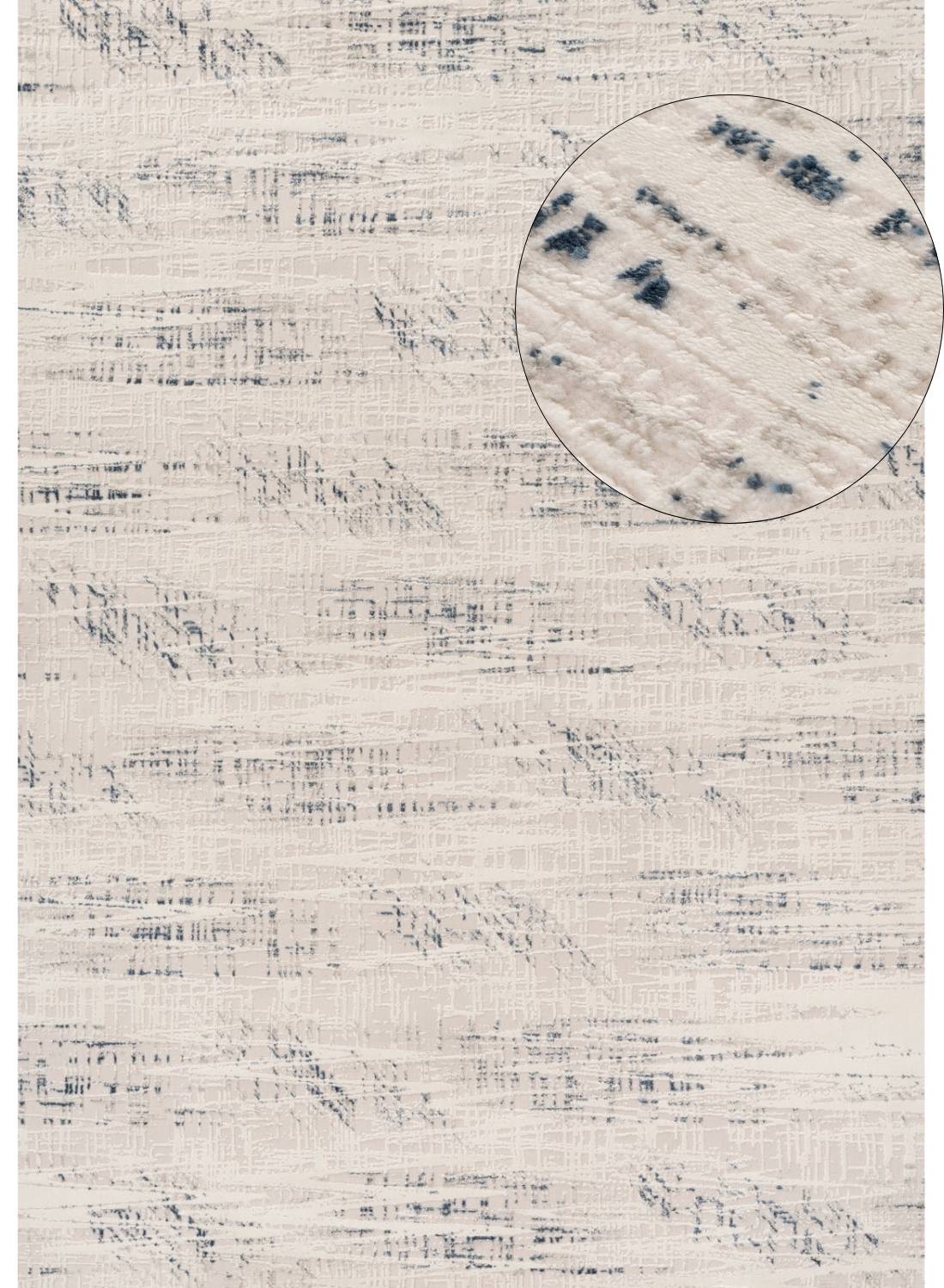 Carmel Cream-Blue Abstract Rug – 6030