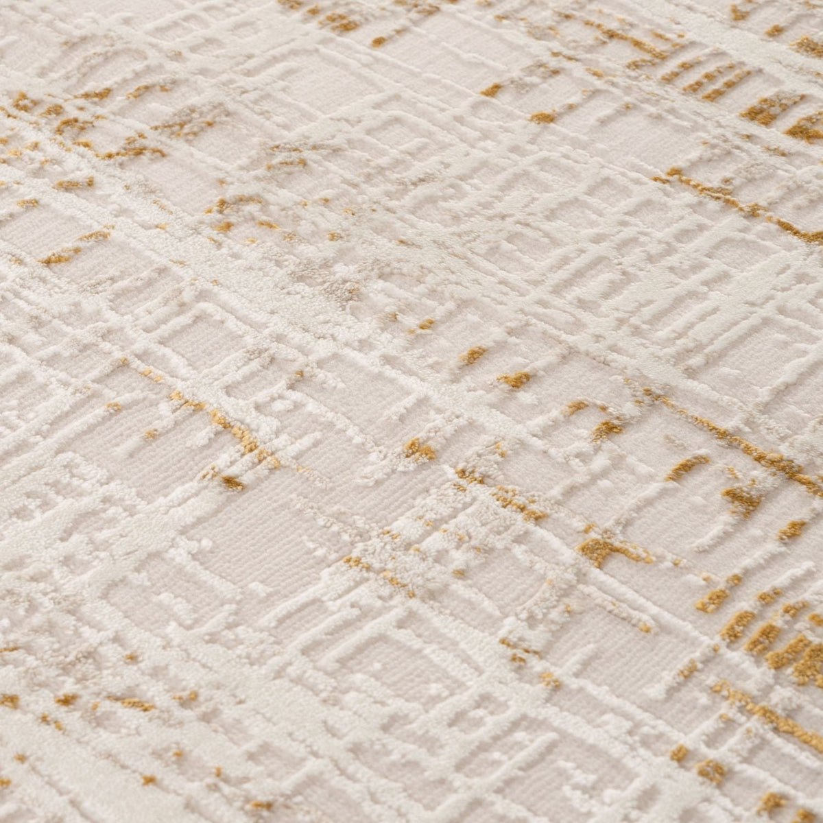 Carmel Cream-Gold Abstract Rug – 6030