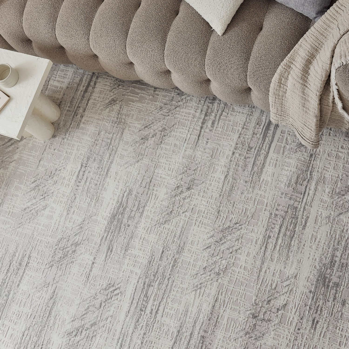 Carmel Cream-Grey Abstract Rug – 6030