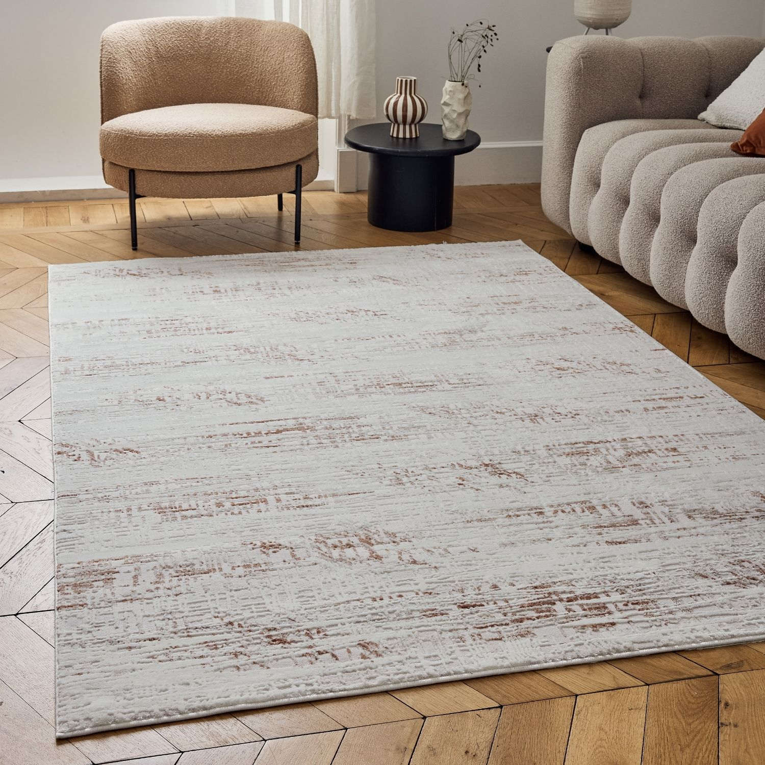 Carmel Cream-Terra Abstract Rug – 6030