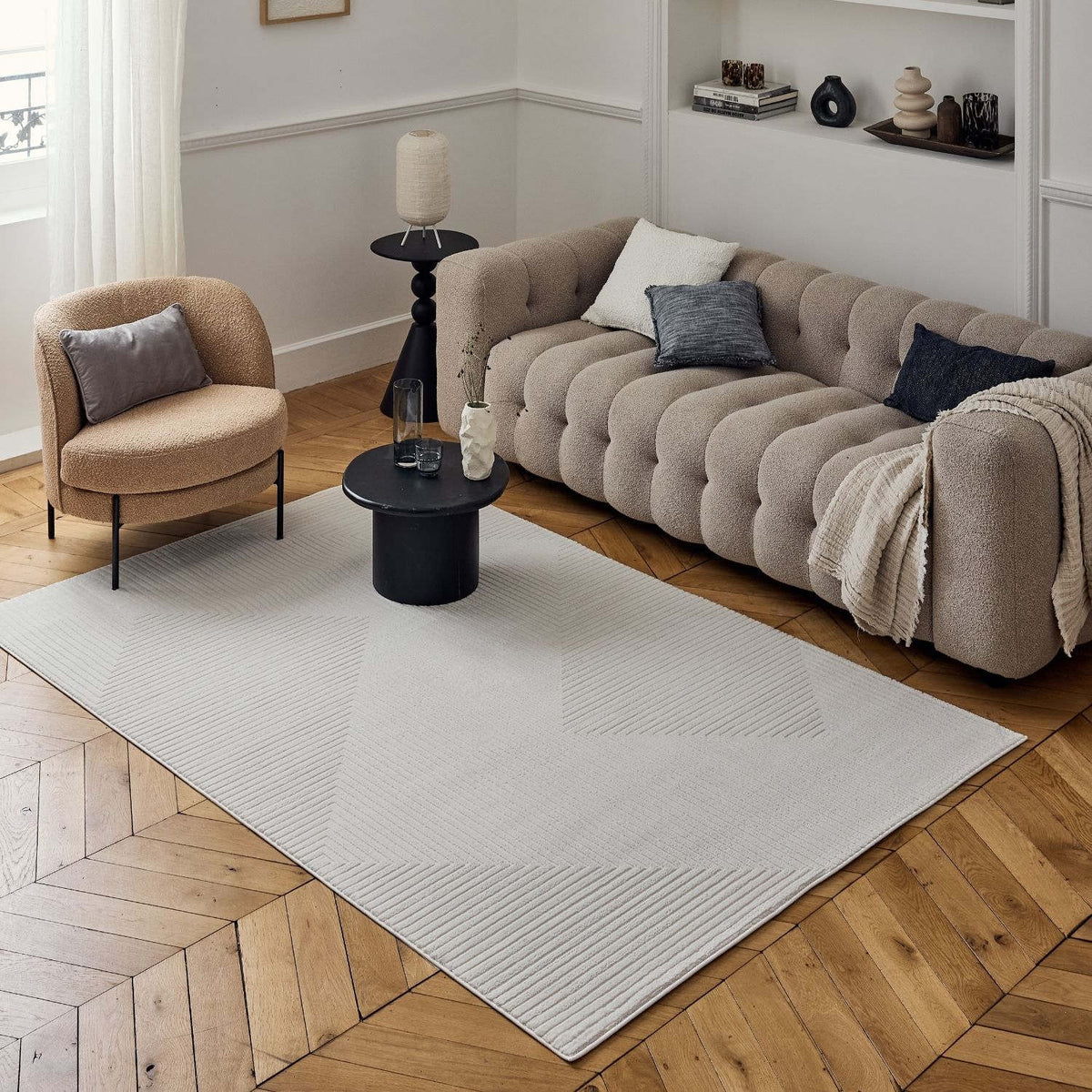 Carmel Cream Geometric Rug – 6040