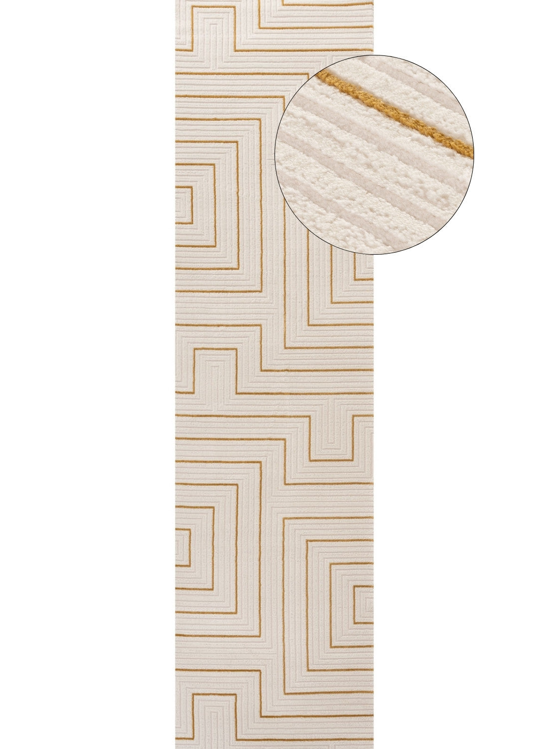 Carmel Cream-Gold Geometric Rug – 6040