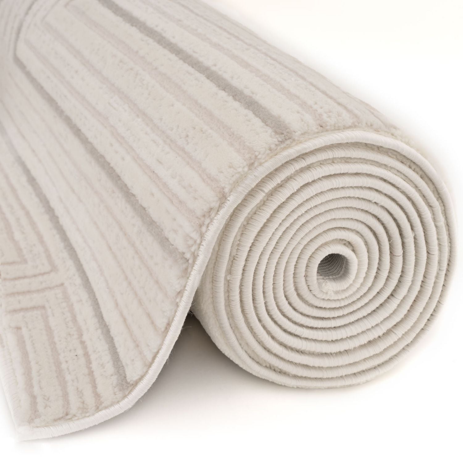 Carmel Cream-Grey Geometric Rug – 6040