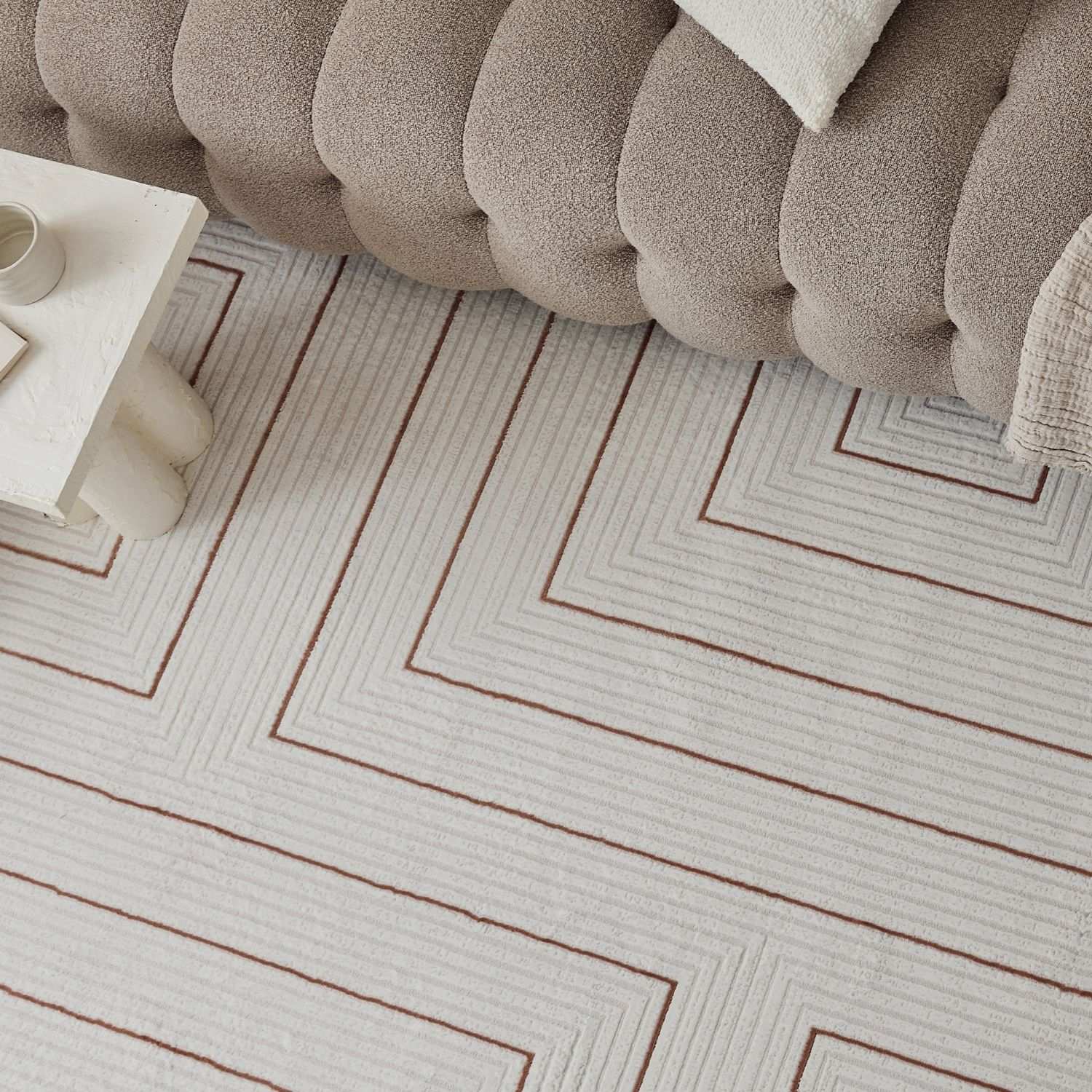 Carmel Cream-Terra Geometric Rug – 6040