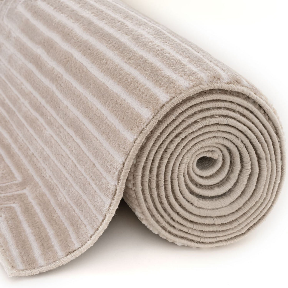 Carmel Beige-Cream Geometric Rug – 6050