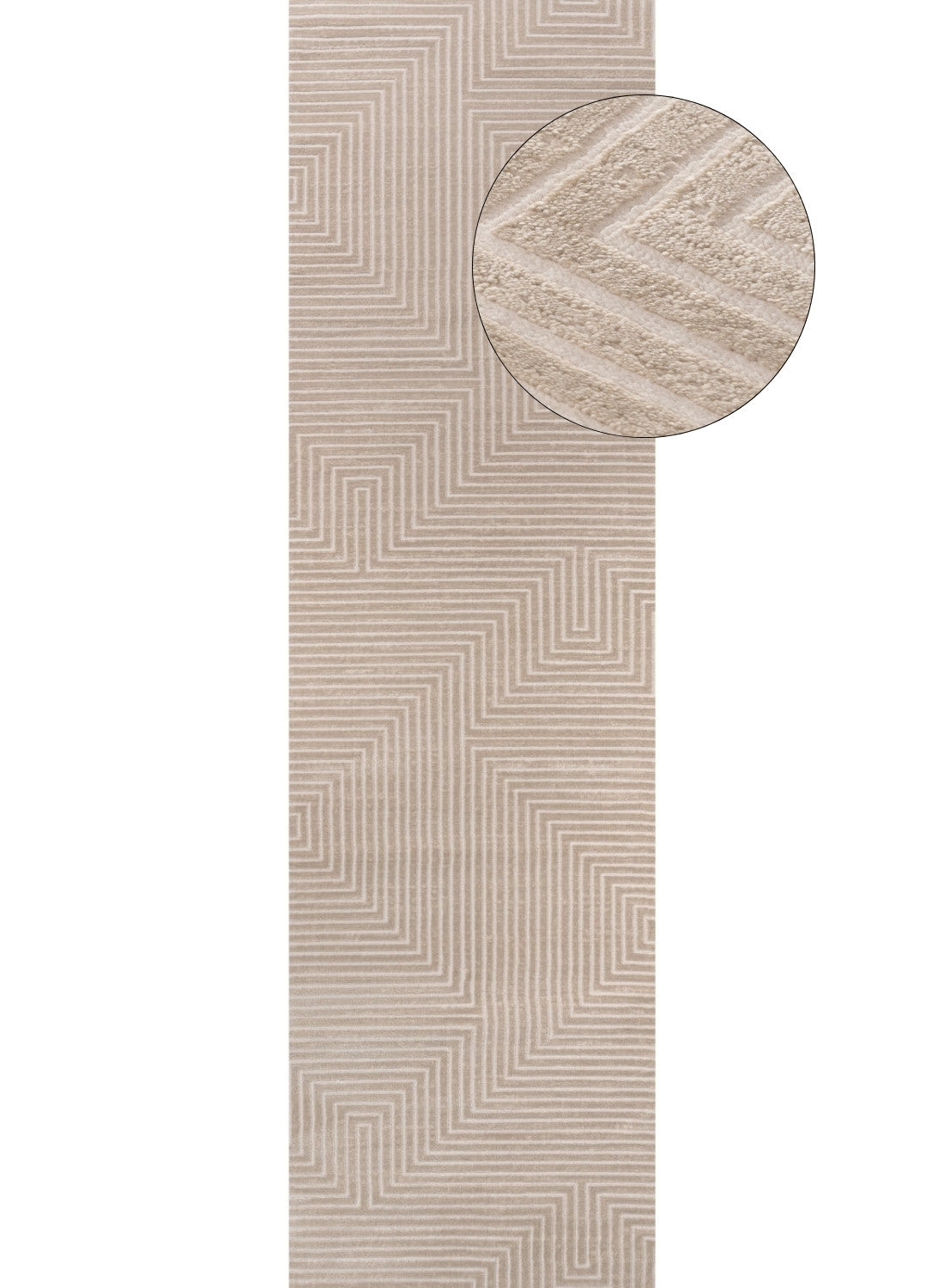 Carmel Beige-Cream Geometric Rug – 6050