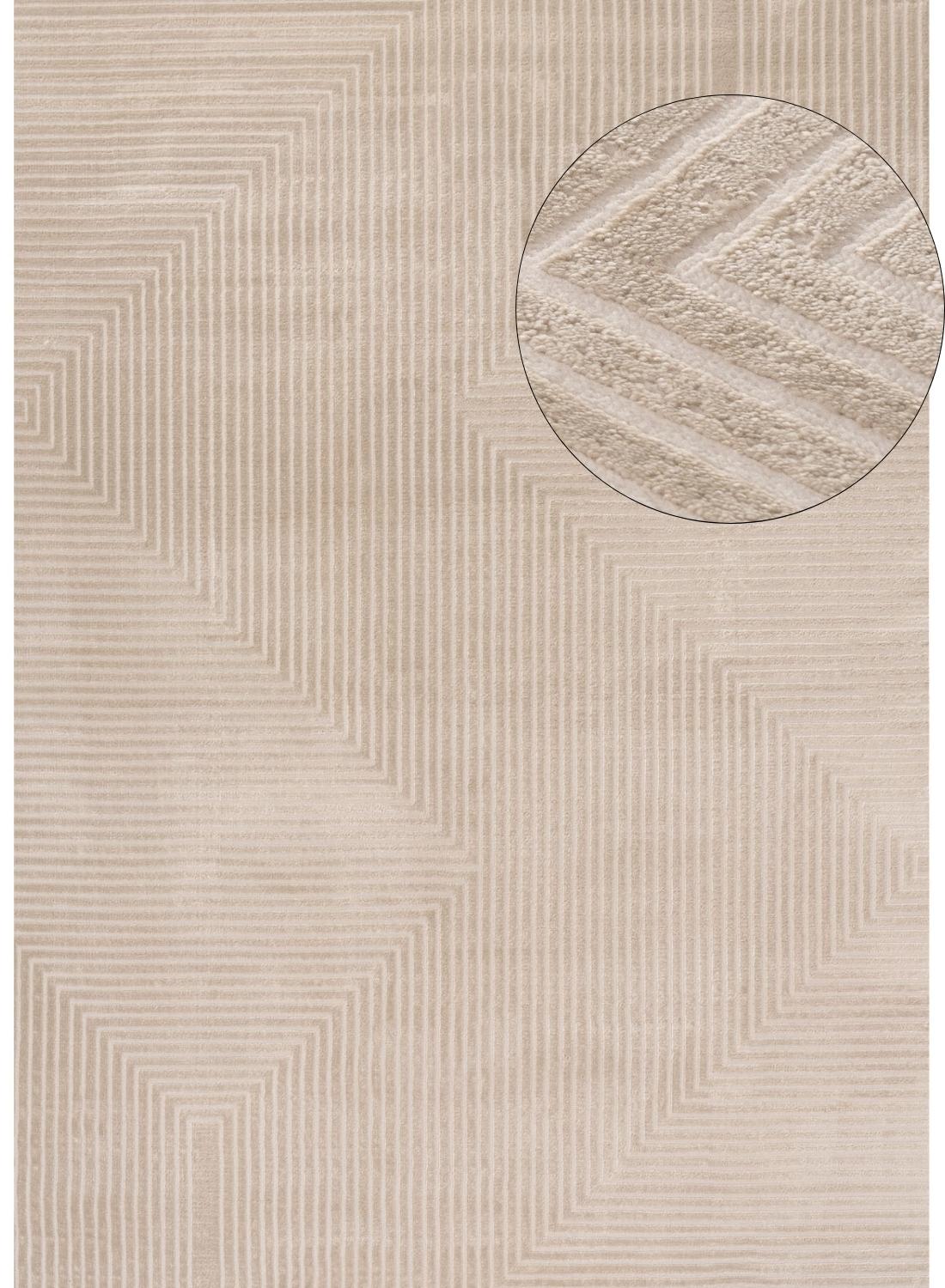 Carmel Beige-Cream Geometric Rug – 6050