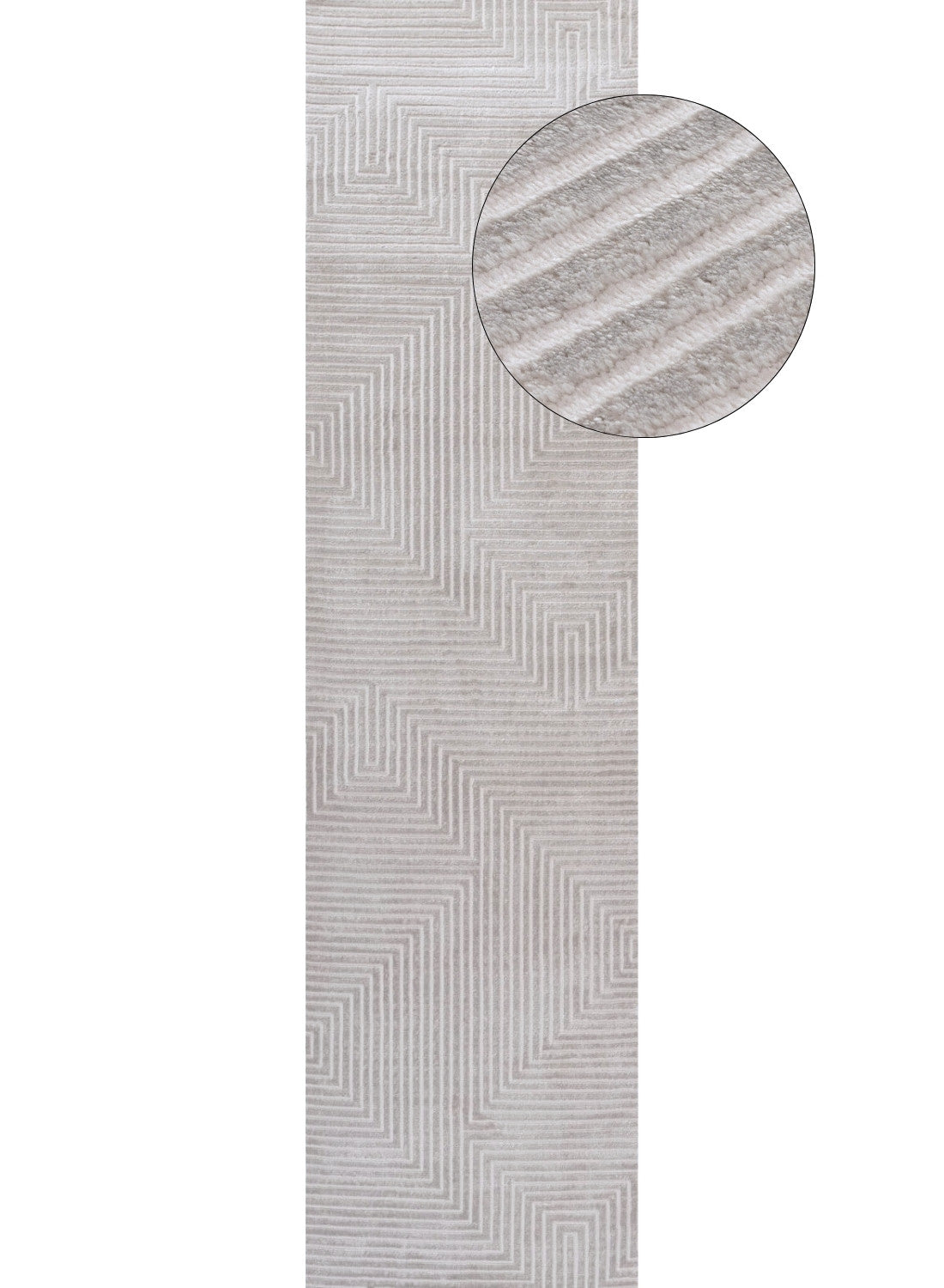 Carmel Grey-Cream Geometric Rug – 6050