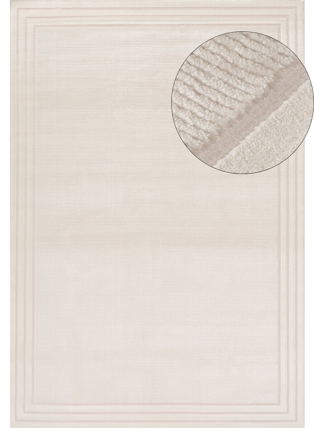 Carmel Cream Bordered Rug – 6060