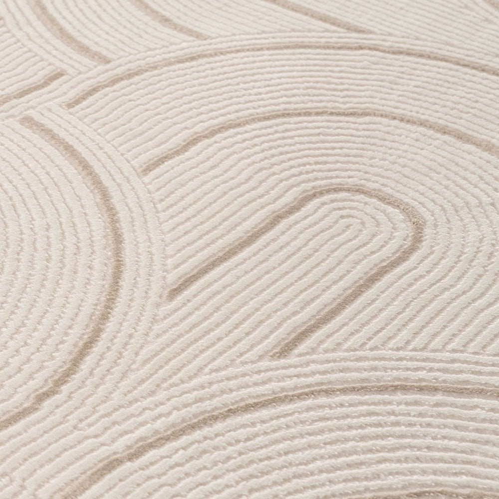Carmel Cream-Beige Geometric Rug – 6070