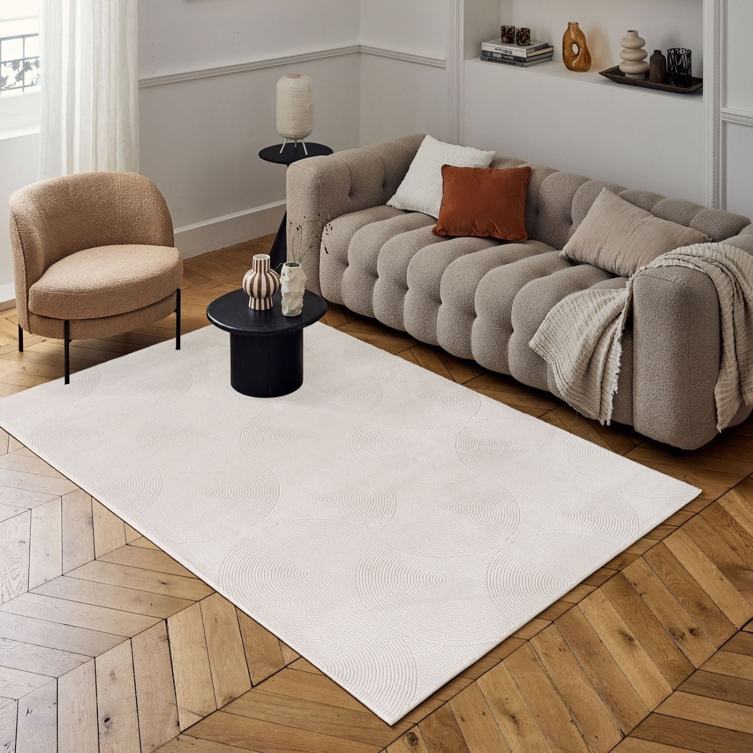 Carmel Cream Geometric Rug – 6070