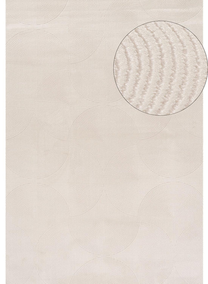 Carmel Cream Geometric Rug – 6070 shown in an illustrative room