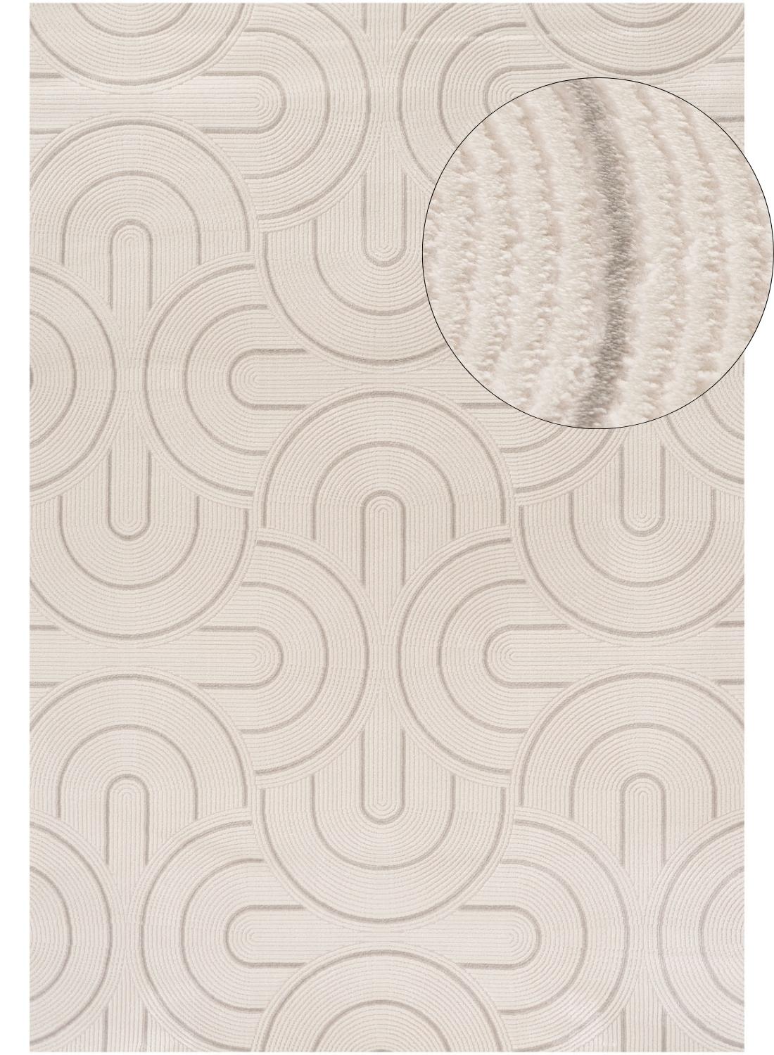 Carmel Cream-Grey Geometric Rug – 6070