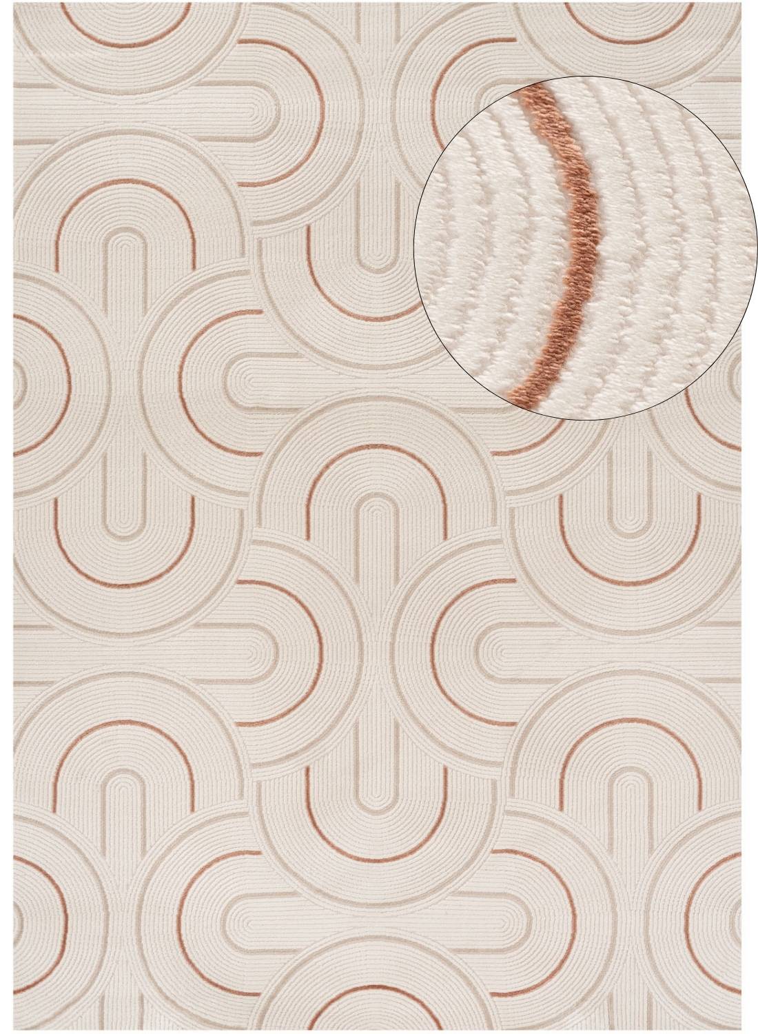 Carmel Cream-Terra Geometric Rug – 6070