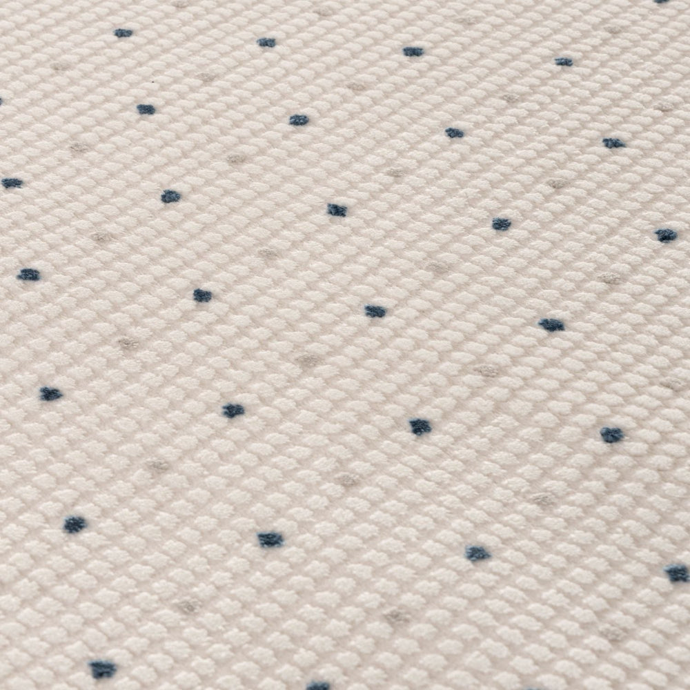 Carmel Cream-Blue Dots Rug – 6080