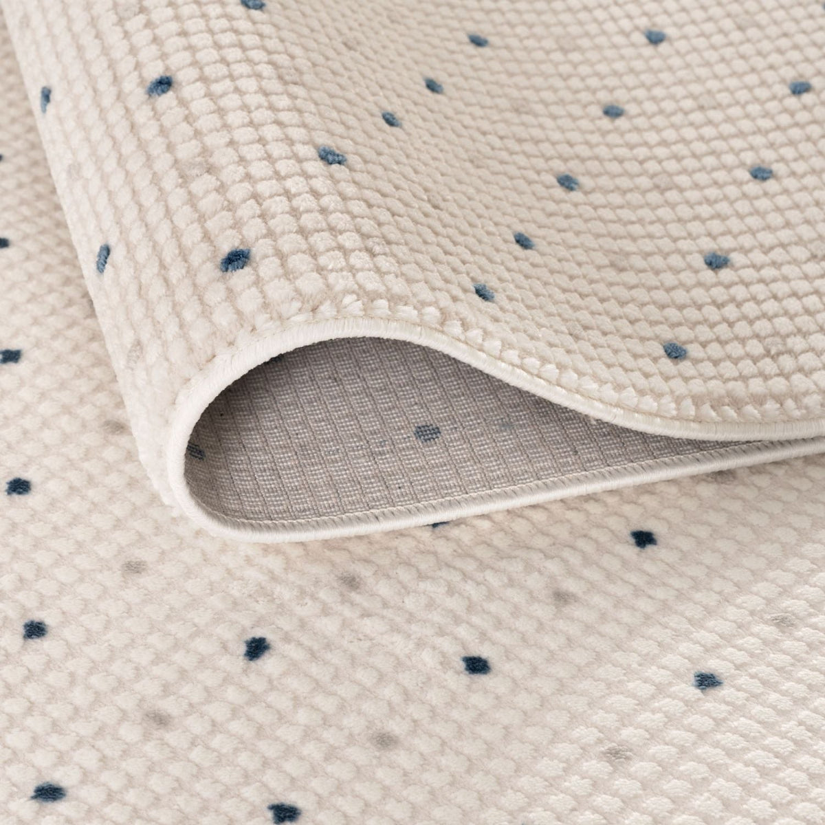 Carmel Cream-Blue Dots Rug – 6080