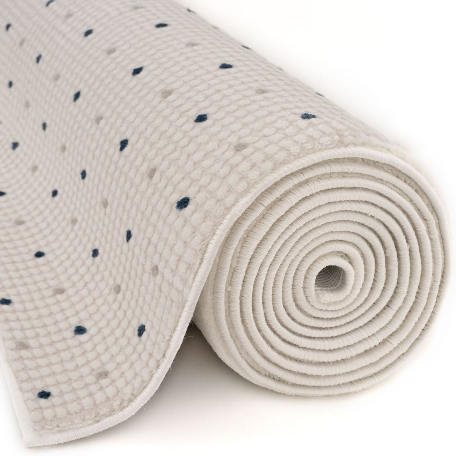 Carmel Cream-Blue Dots Rug – 6080