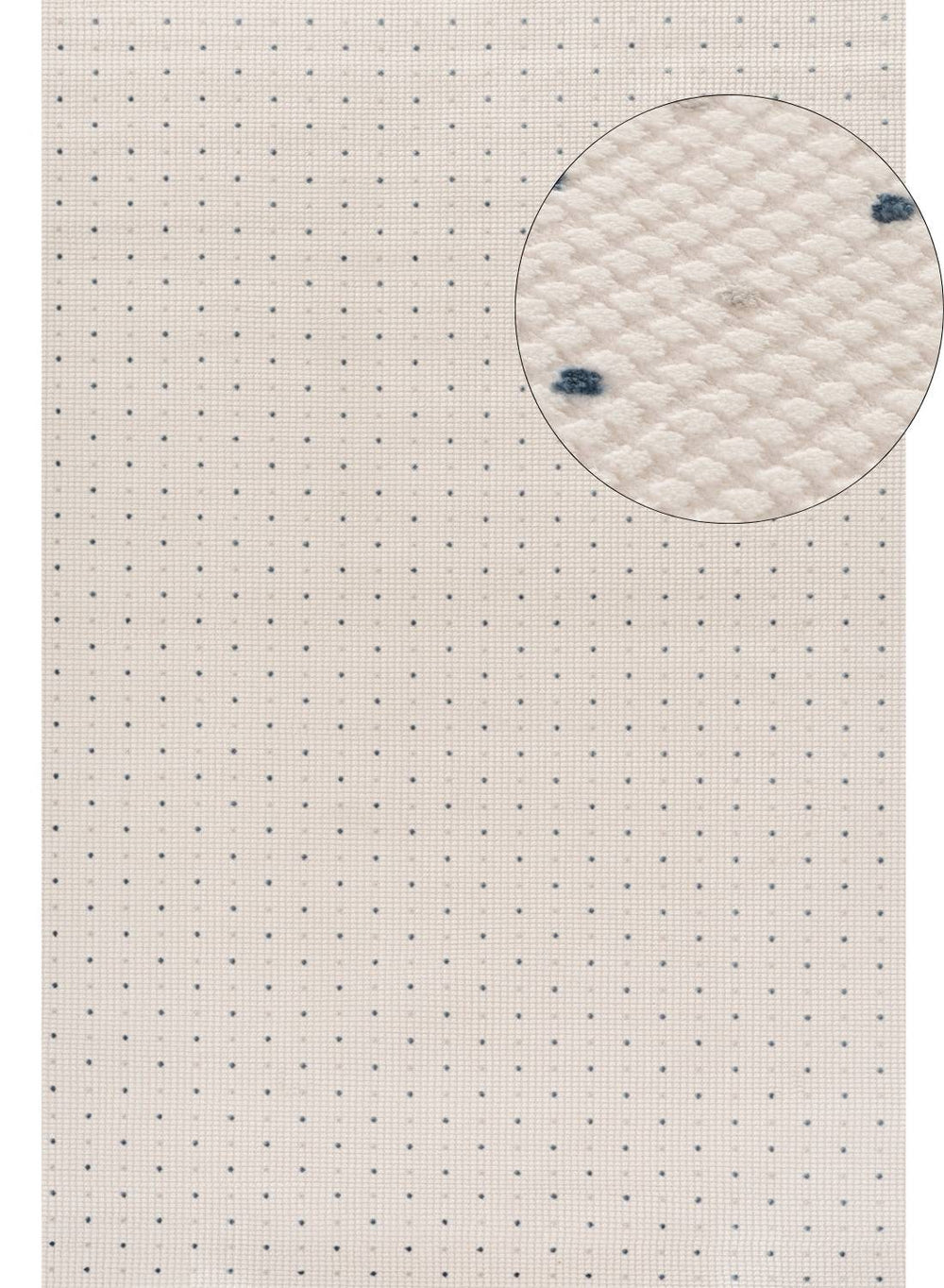Carmel Cream-Blue Dots Rug – 6080