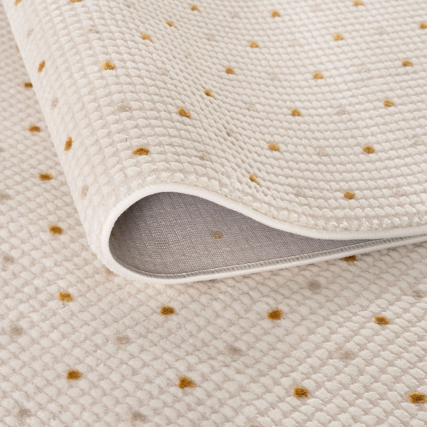 Carmel Cream-Gold Dots Rug – 6080