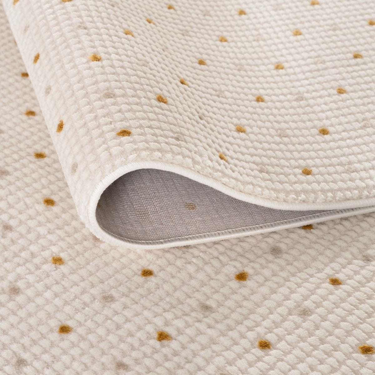 Carmel Cream-Gold Dots Rug – 6080