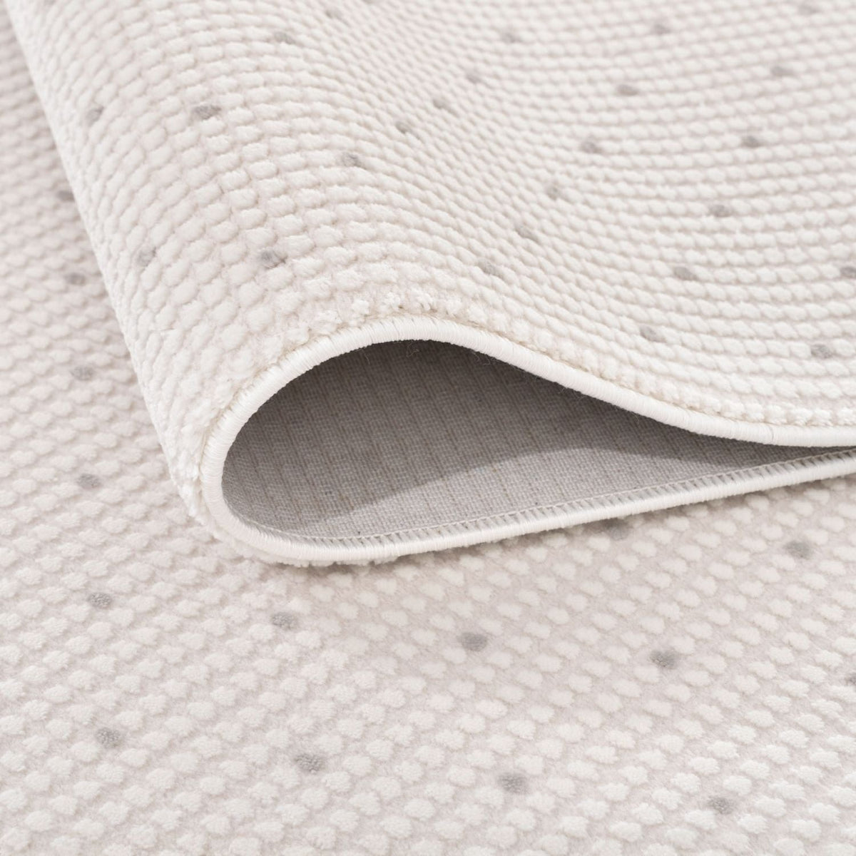 Carmel Cream-Grey Dots Rug – 6080
