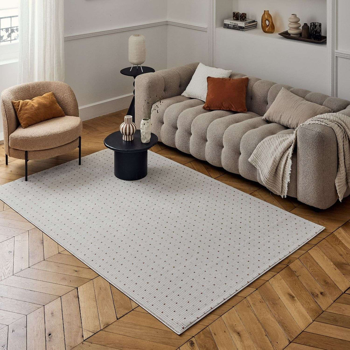 Carmel Cream-Terra Dots Rug – 6080