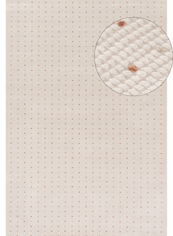 Carmel Cream-Terra Dots Rug – 6080 shown in an illustrative room