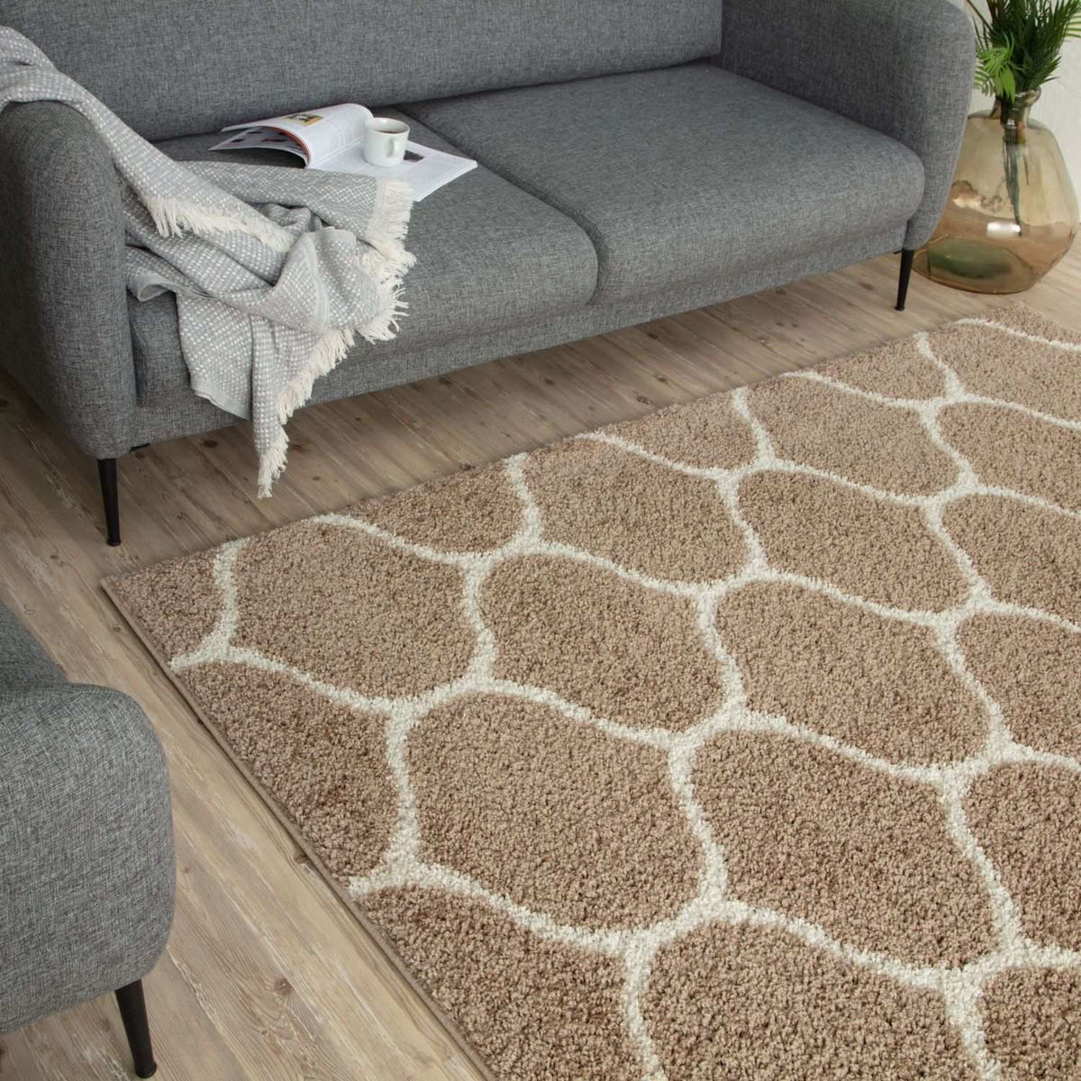 Moroccan Beige Shaggy Rug – 620