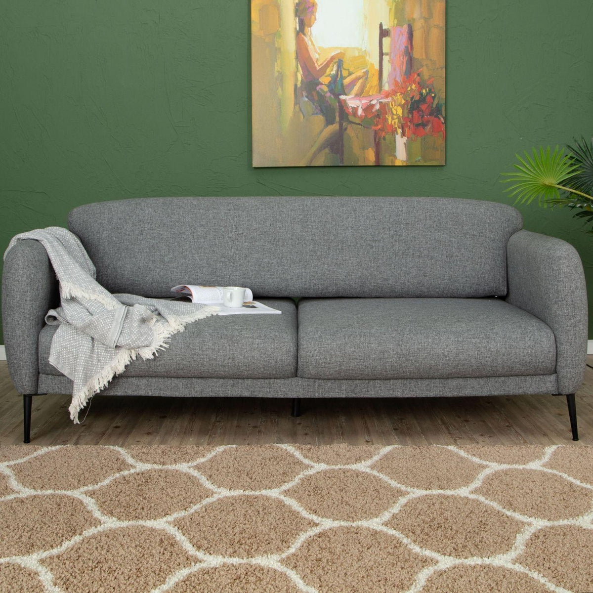 Moroccan Beige Shaggy Rug – 620