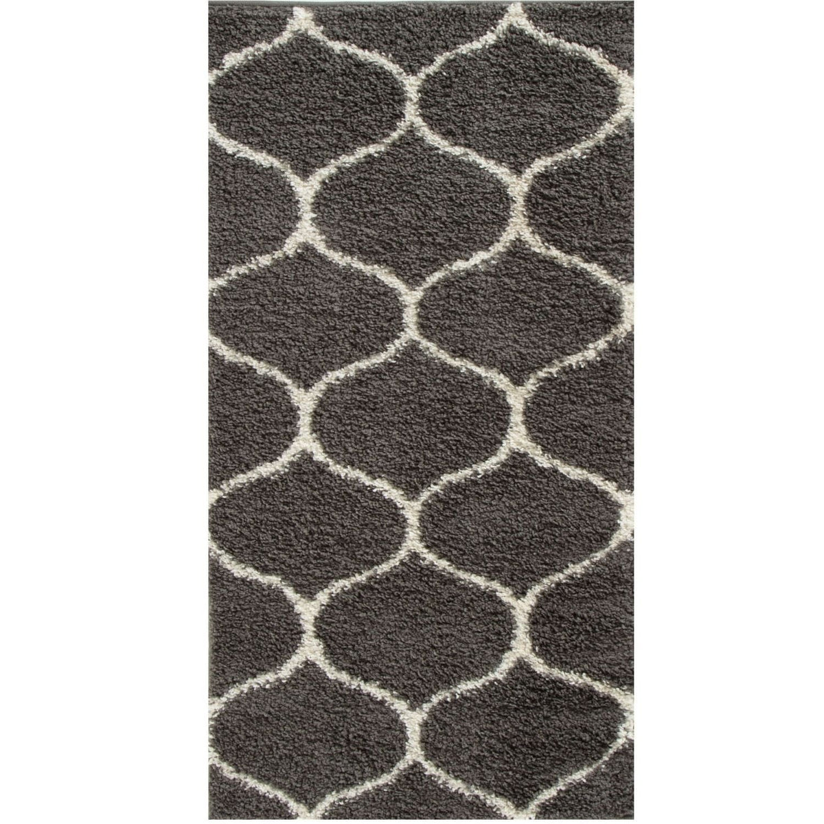 Moroccan Dark Grey Shaggy Rug – 640