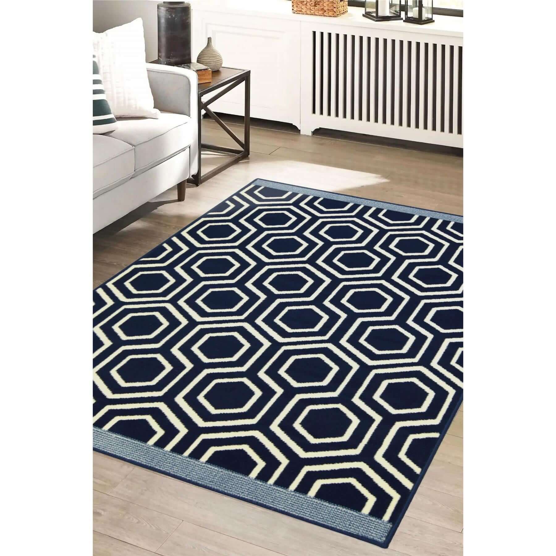 Maestro Honeycomb Navy Rug – 3035 X011