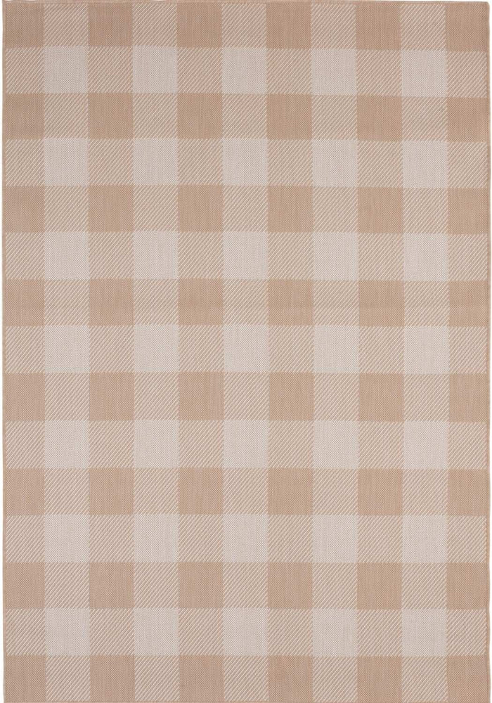 Ecology Outdoor Rug Beige – 700BE shown in an illustrative room