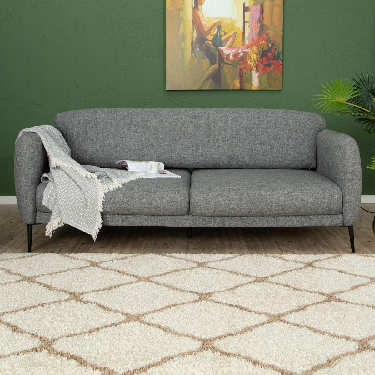 Moroccan Ivory Shaggy Rug – 730