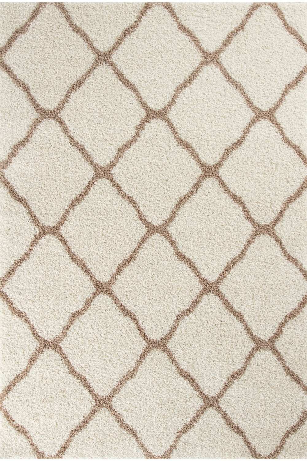 Moroccan Ivory Shaggy Rug – 730