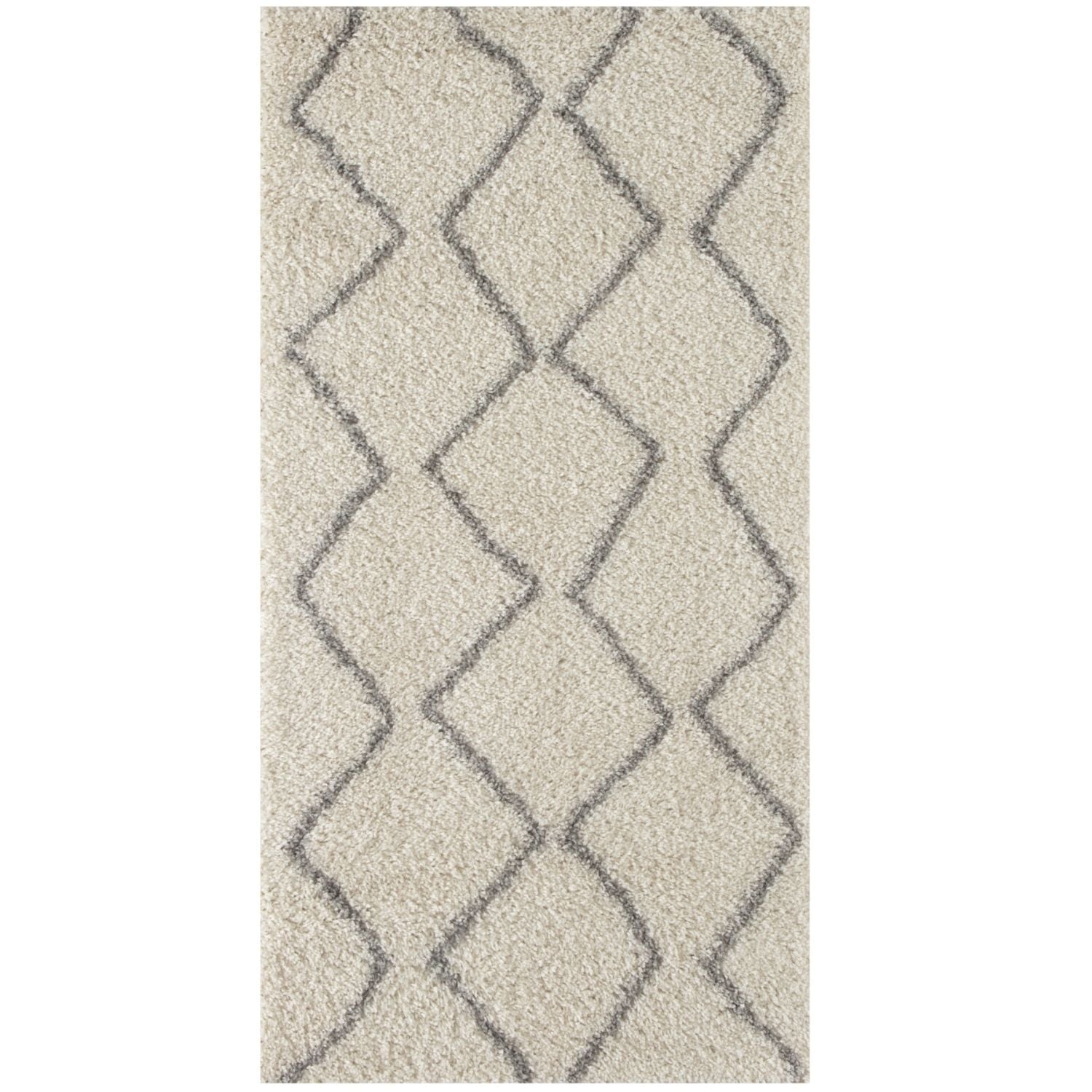 Moroccan Ivory Grey Shaggy Rug – 800