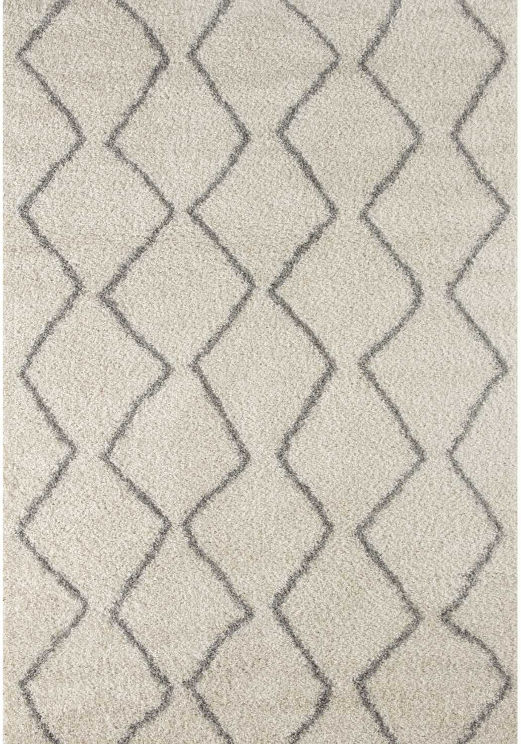 Moroccan Ivory Grey Shaggy Rug – 800