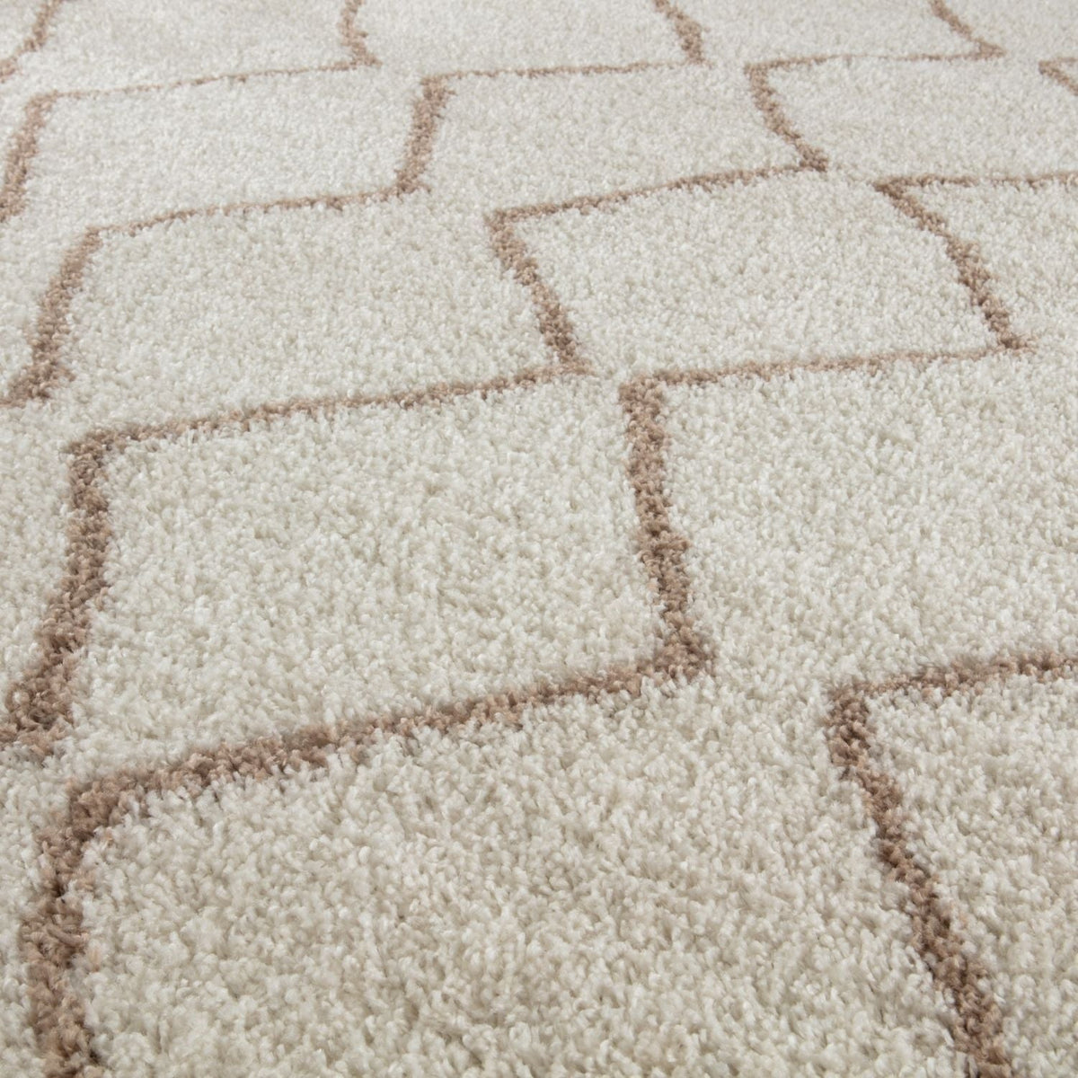 Moroccan Ivory Beige Shaggy Rug – 830
