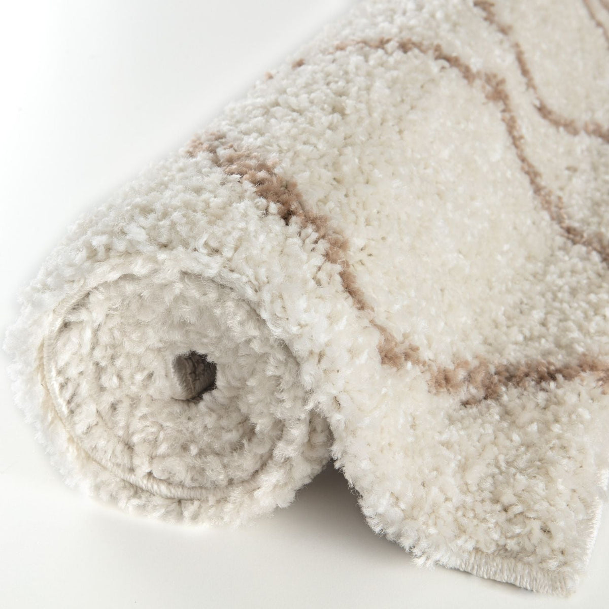 Moroccan Ivory Beige Shaggy Rug – 830