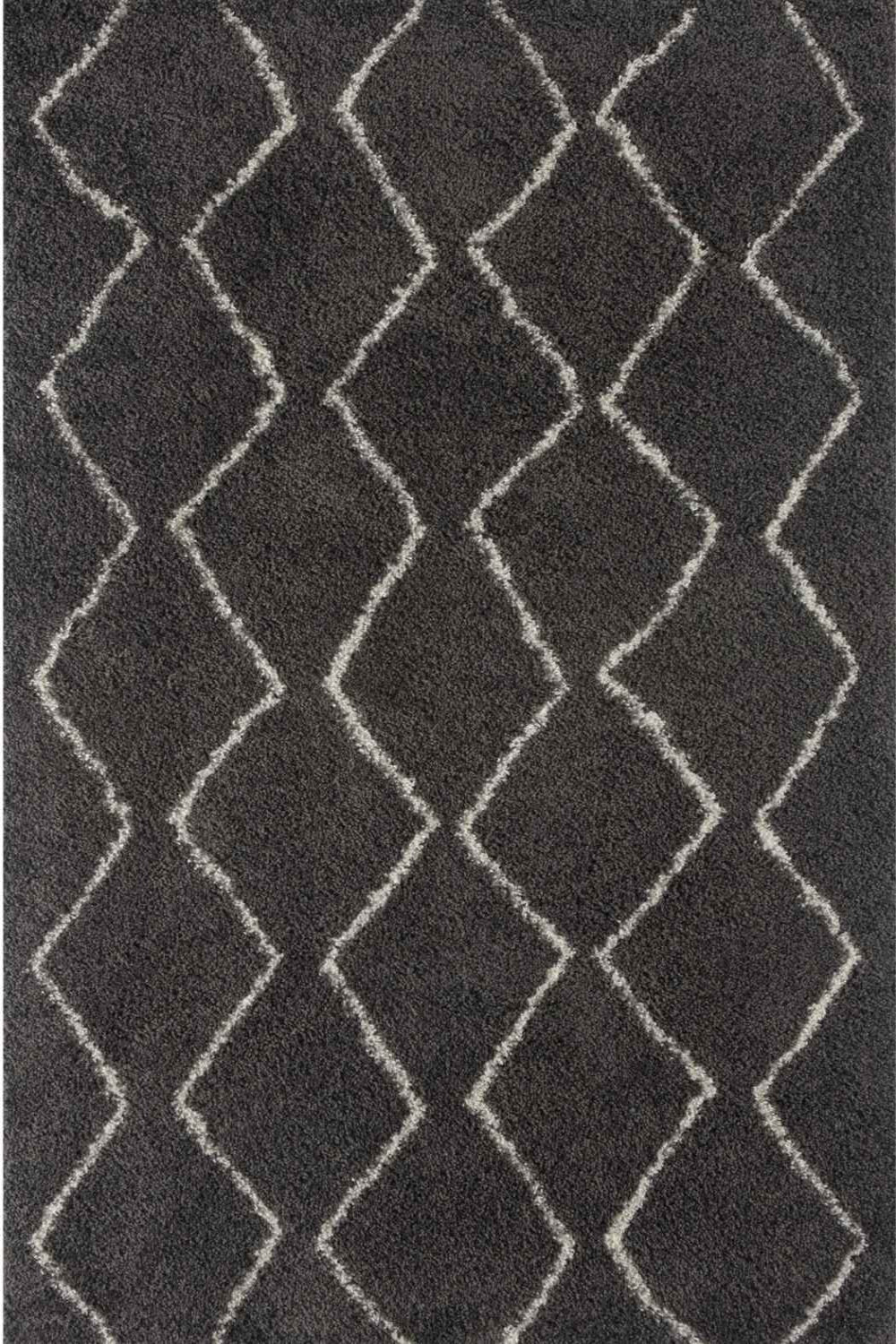 Moroccan Dark Grey Shaggy Rug – 840