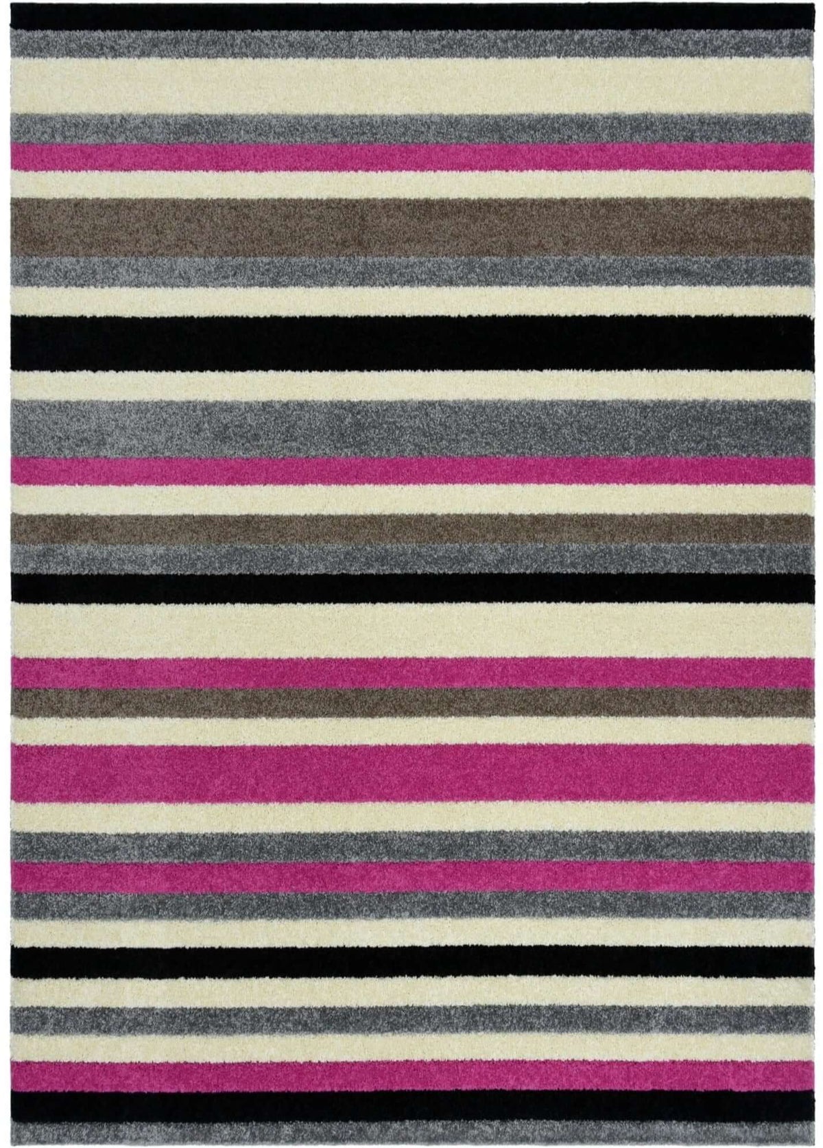 Linea Striped Pink Washable Rug