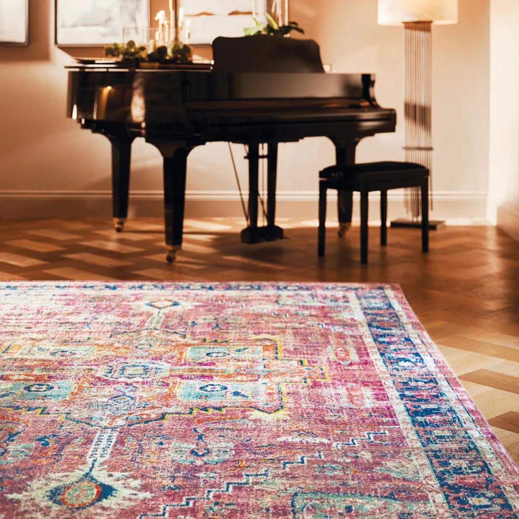 Granada Multicolour Vintage Rug – Ruby
