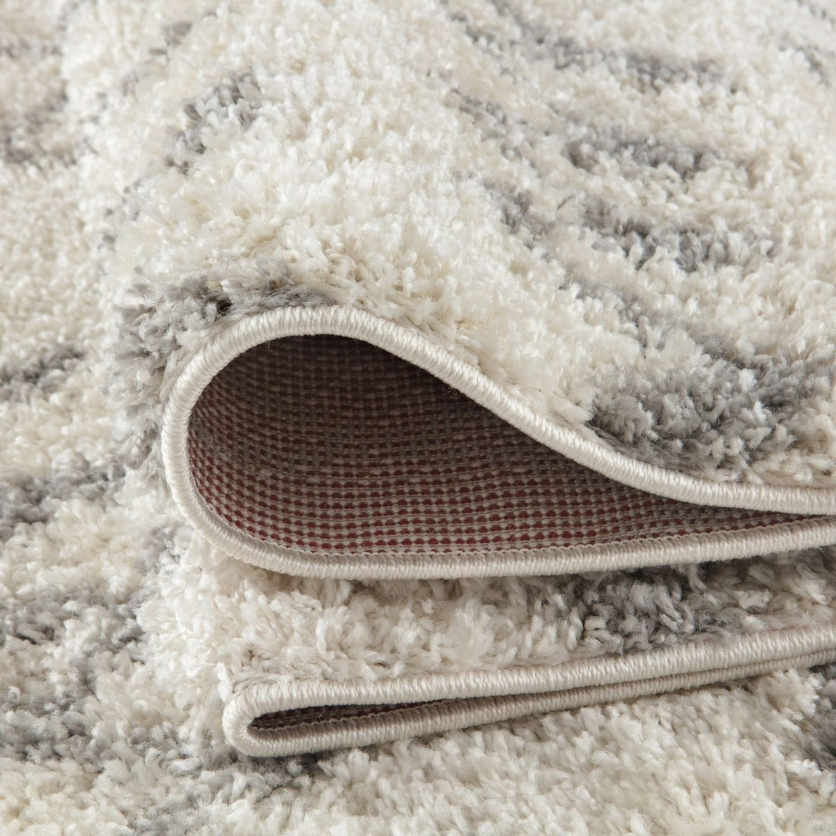Moroccan Ivory Grey Shaggy Rug – 900