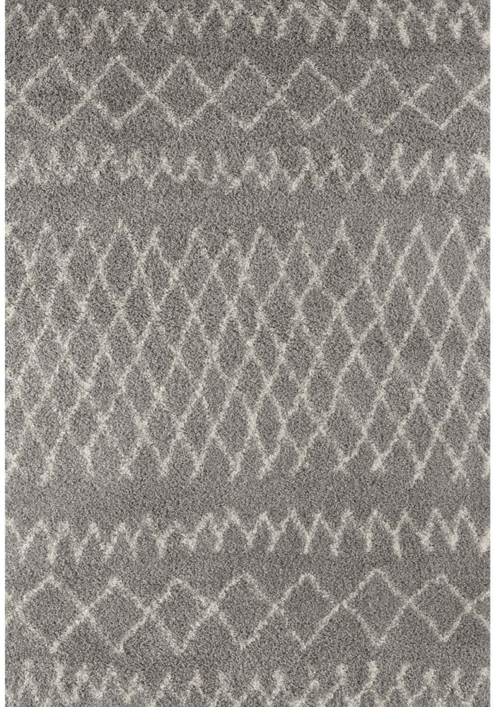 Moroccan Grey Shaggy Rug – 910 shown in an illustrative room