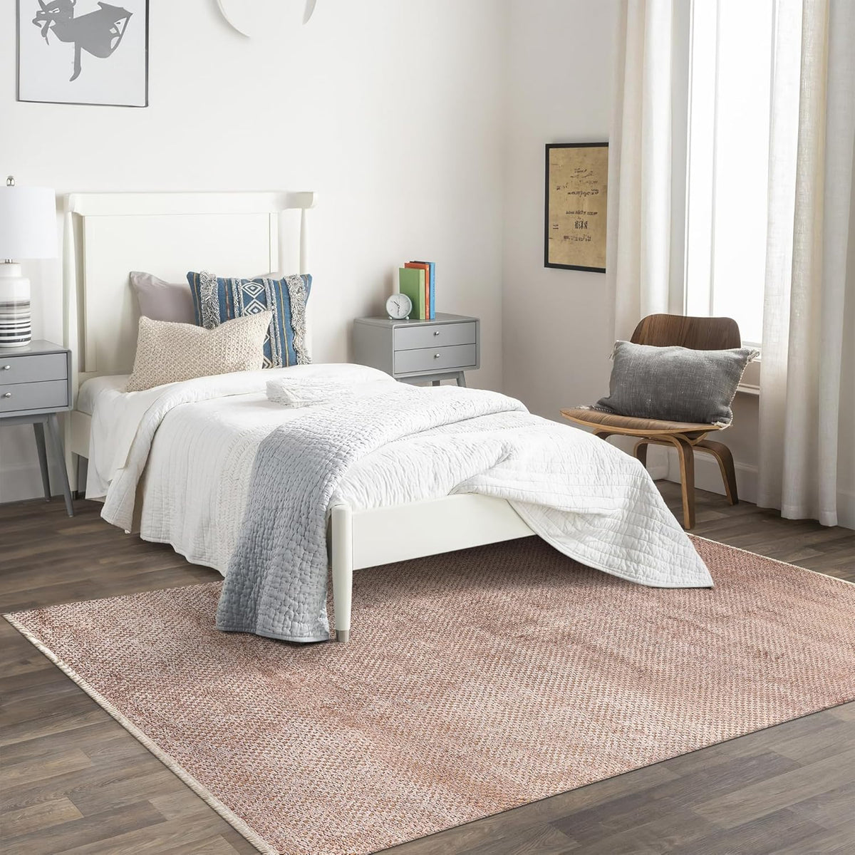 Brown luxury area rug by Netline Home, 120x180 inches, soft bamboo silk material, ideal for living rooms, bedrooms, or hallways.