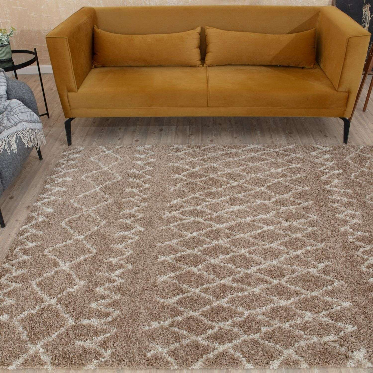 Moroccan Beige Shaggy Rug – 920