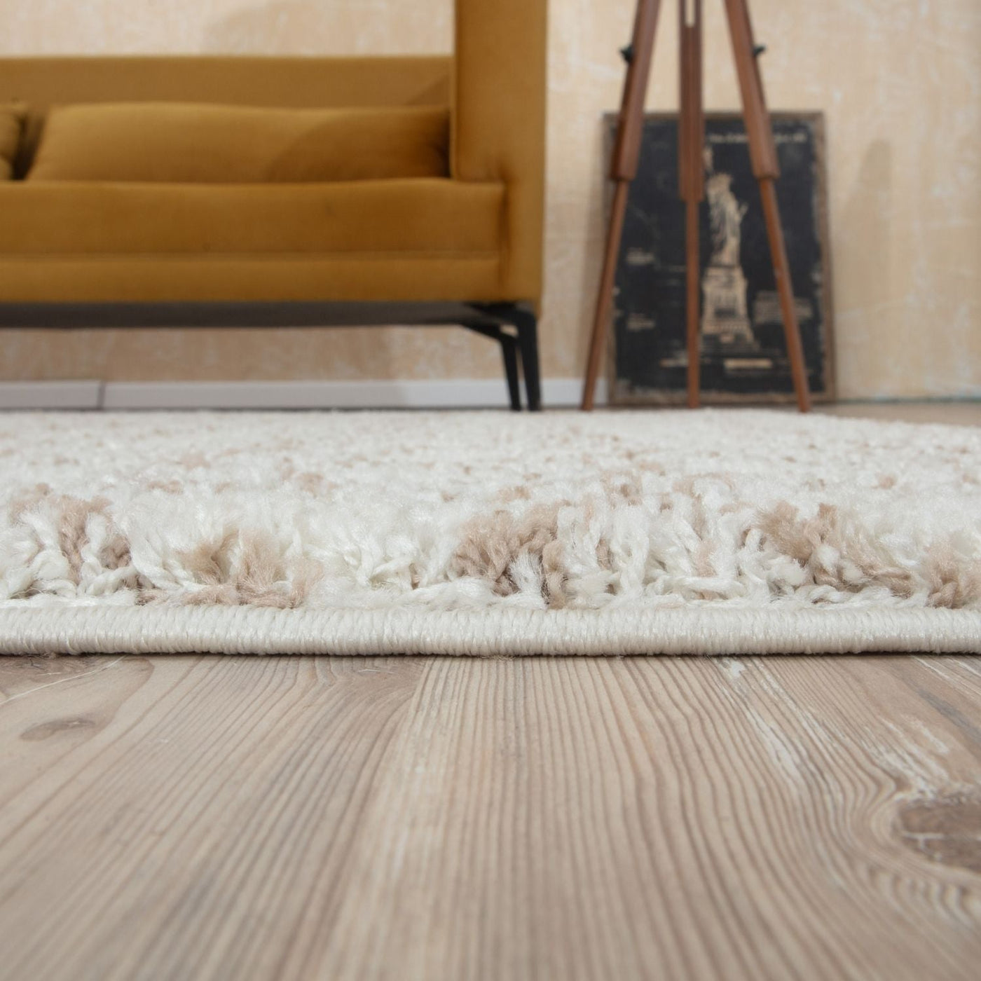 Moroccan Ivory Beige Shaggy Rug – 930