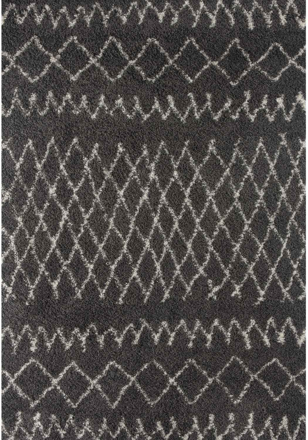 Moroccan Dark Grey Shaggy Rug – 940