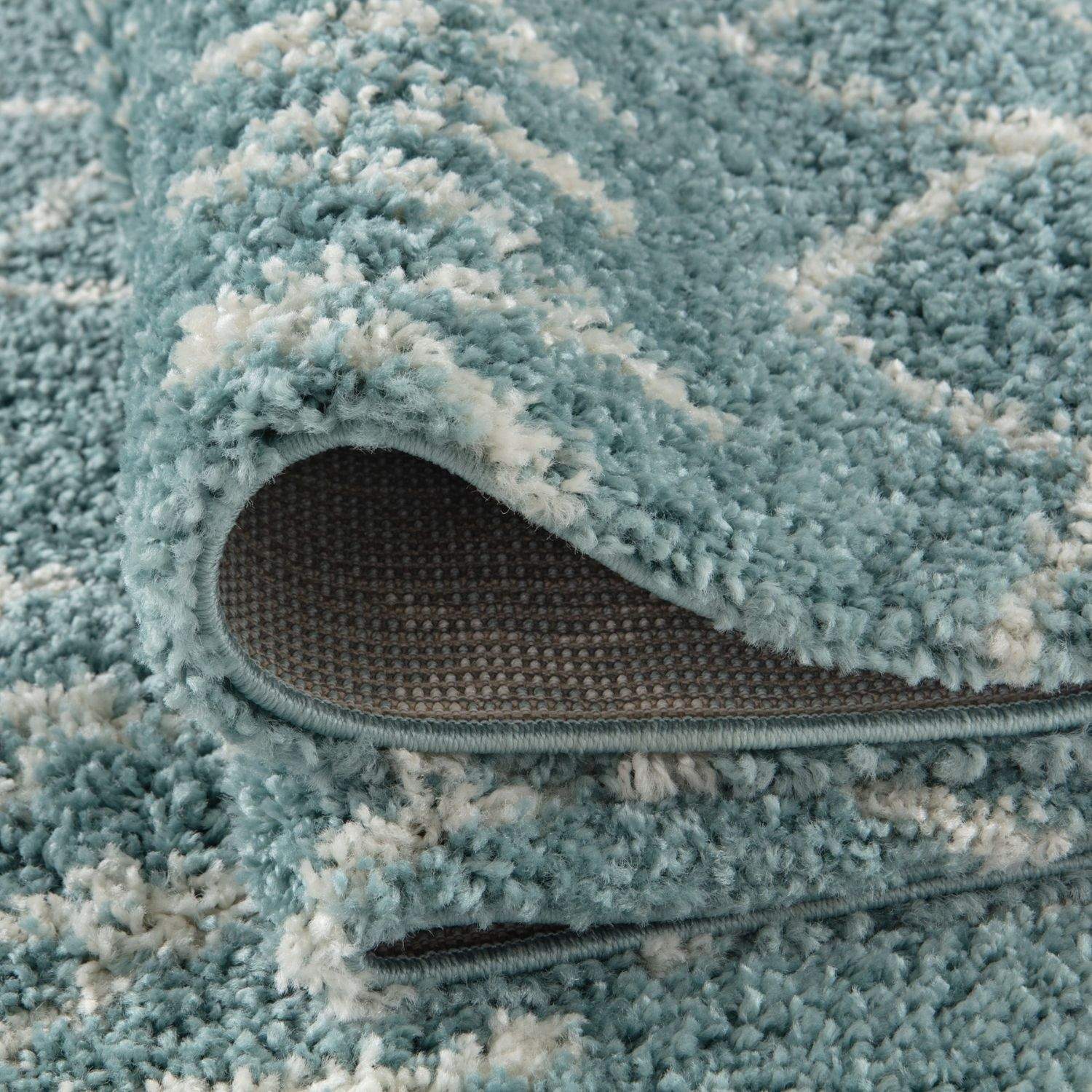 Moroccan Duck Egg Blue Shaggy Rug – 950