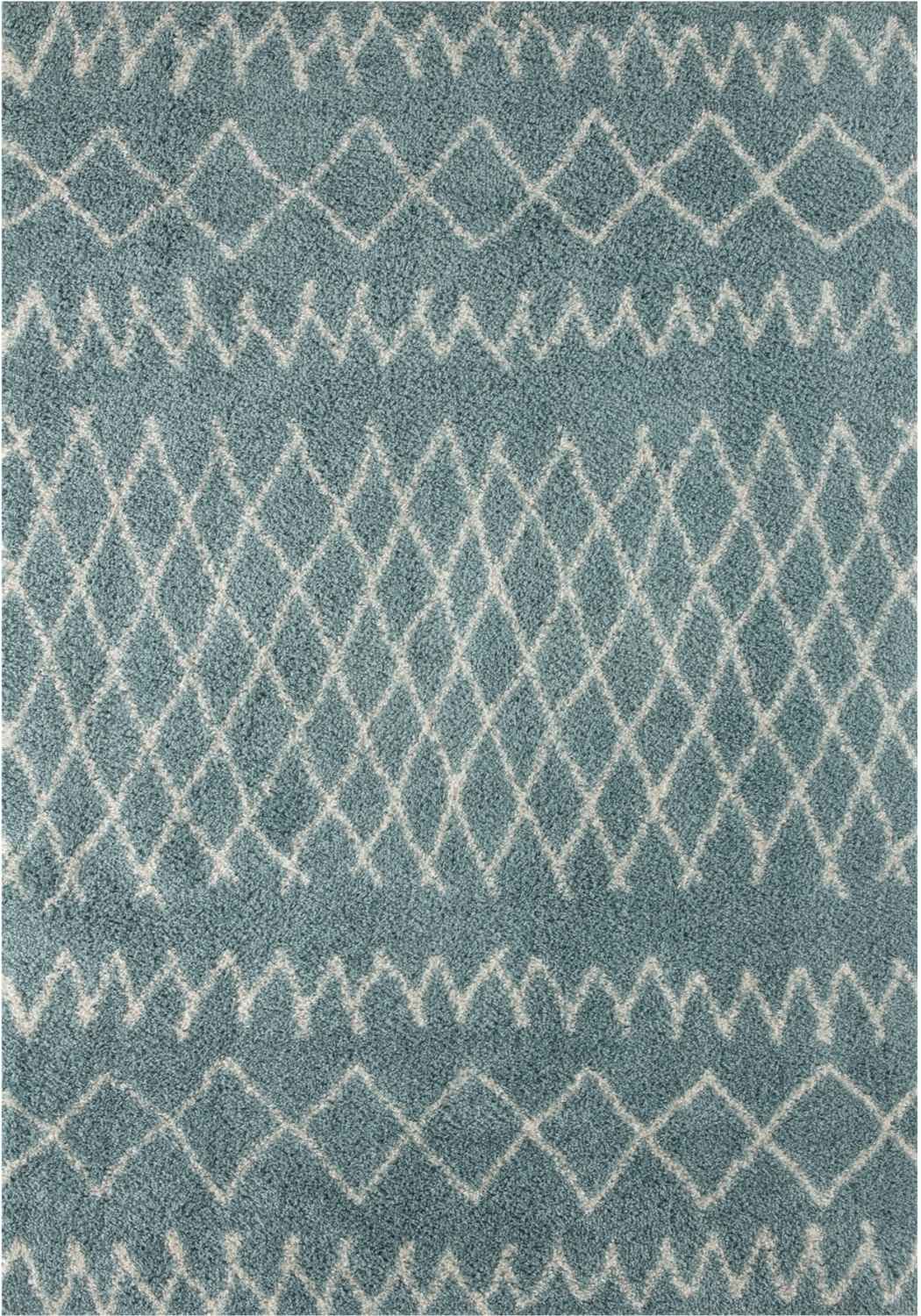 Moroccan Duck Egg Blue Shaggy Rug – 950