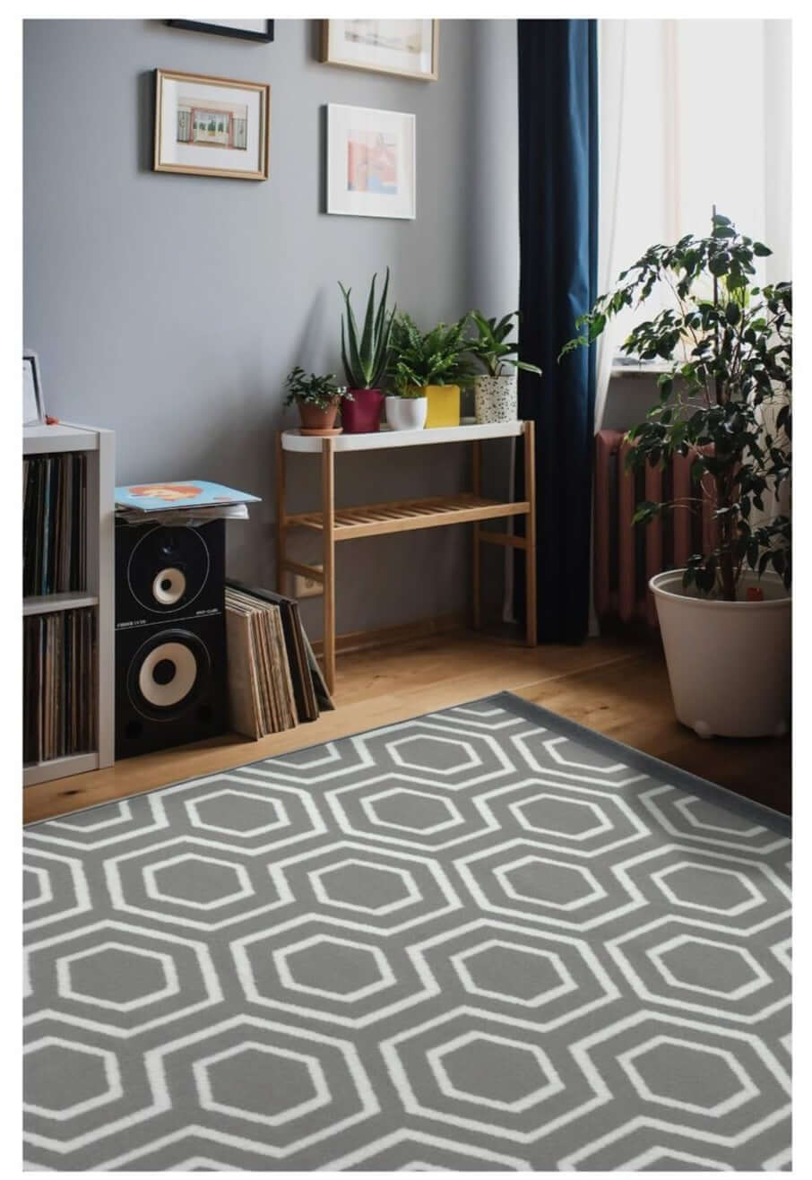 Maestro Honeycomb Grey Rug – 3035 WS25